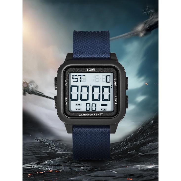 TOMI electronic digital watch new gift box luminous men's electronic watch simple and casual student sports watch holiday gift 4
