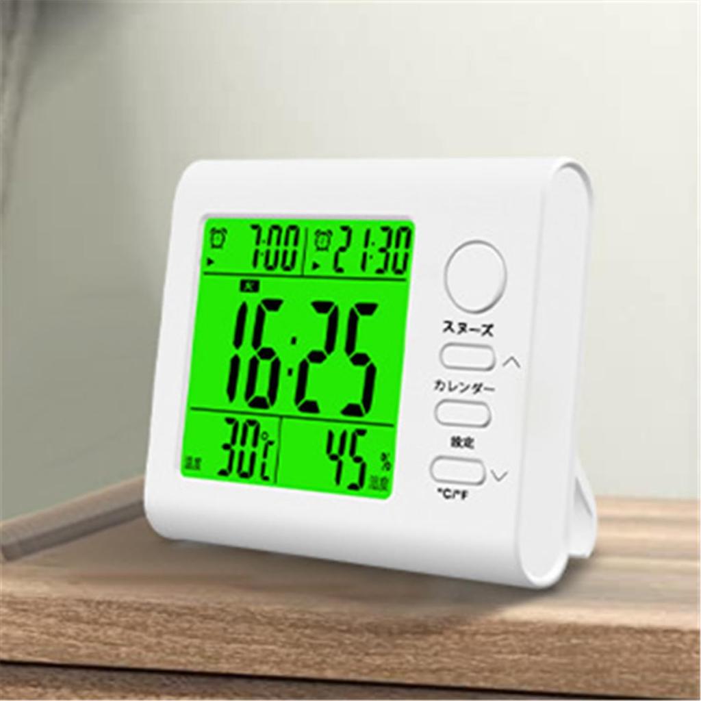 Цифровой будильник с большой подсветкой, громкий, настольный, двойной, с функцией повтора сигнала, цифровой гигрометр, настенные и настольные светодиодные часы для гостиной, работающие от батареек