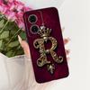 Чехол для Moto G85 XT2427-3 Силиконовый Роскошная Корона Буквы от A до Z 2D Плоский Рисунок Мягкий Корпус для Motorola Moto G85 Обложка