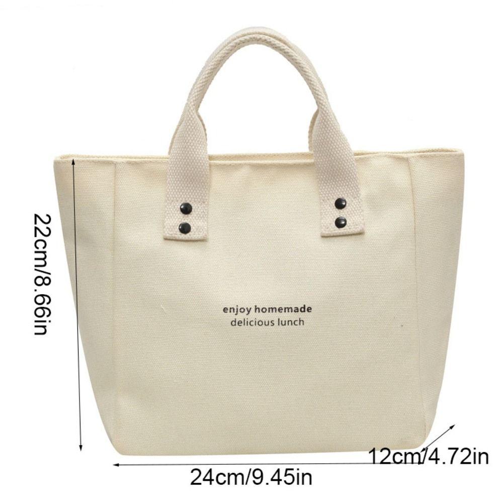 Однотонная холщовая сумка-тоут Большая вместимость Тканевая сумка через плечо Повседневная сумка для покупок Мужская