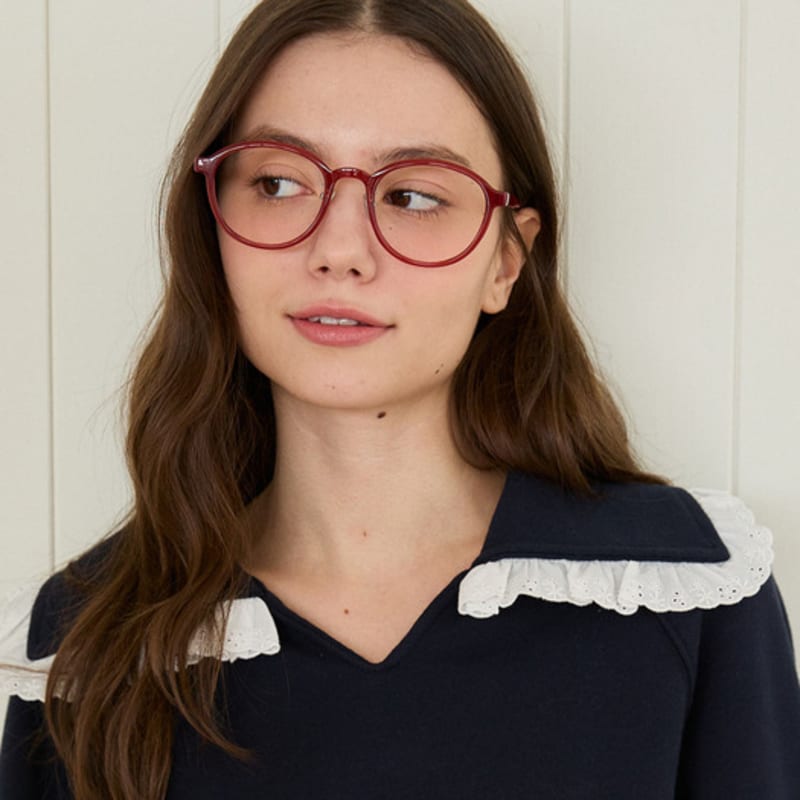 PINK PINEAPPLE EDGY SIMPLE GLASSES_RED