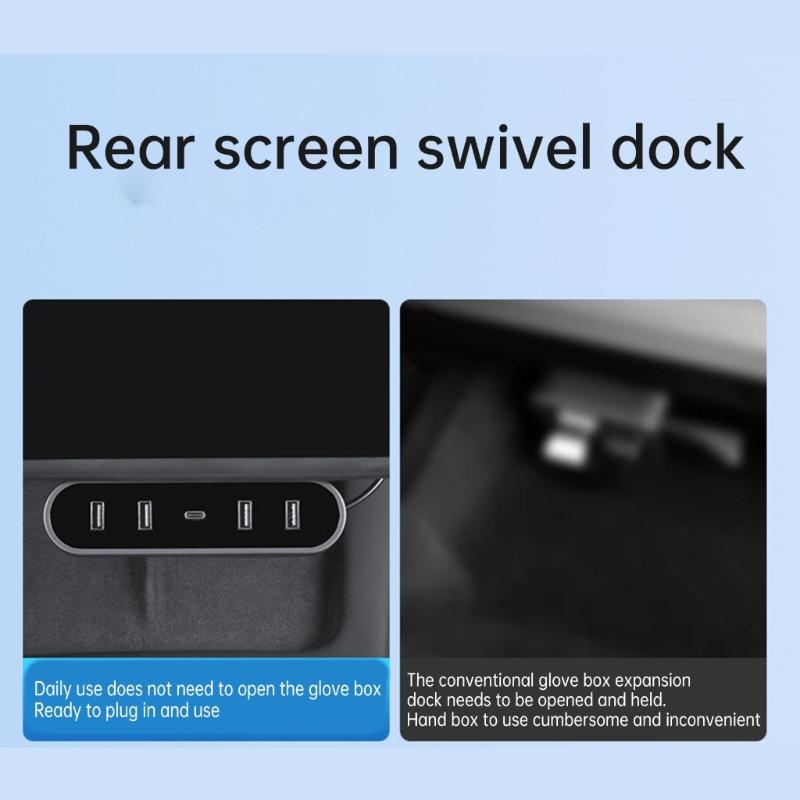 Автомобильные быстрые зарядные устройства USB-шунтирующий порт-концентратор подходит для док-станции модели 3/Y, разветвитель с питанием, адаптер для быстрой передачи данных