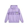 Li Ning X Disney Cartoon Print Флисовый теплый свободный пуловер с капюшоном Женские толстовки с капюшоном Rose-Purple AWDT810-3