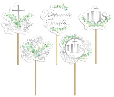 Pikers Communion Cake Topper Communion IHS 5 Pcs