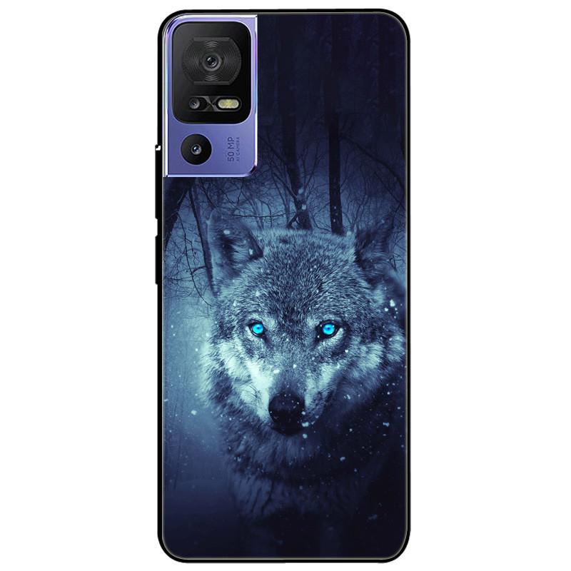 Phone Cover For TCL 40 SE Case 6.75'' Silicone Lovely Black Bumper Lion Soft TPU Coque for TCL 40SE Funda for TCL40SE Protector