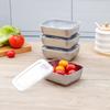 5/10pcs Stainless Steel Food Storage Containers with Flip-Top Lids Reusable Fridge Organizers for Kitchen Picnics Food Storage