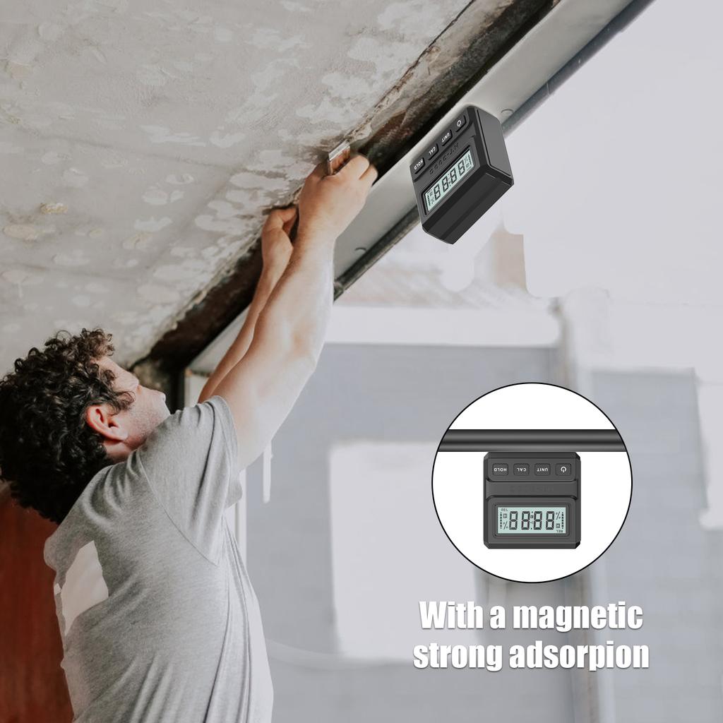 HT-300C Magnetic Digital Display Inclinometer Level Protractor Angle Gauge 90 Degree Ruler