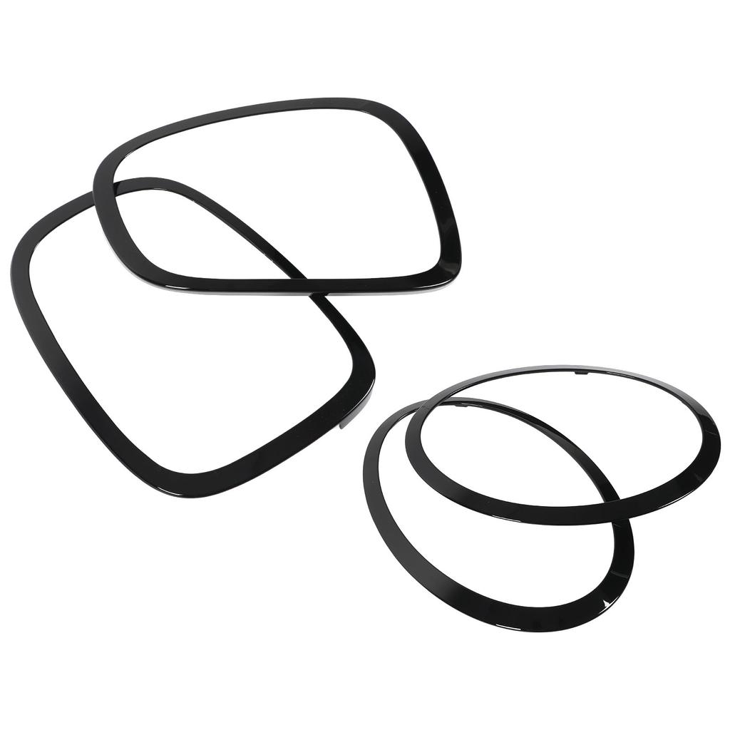 Glossy Black Headlight Taillight Surround Cover Trims for F55 F56 F57 One Cooper S JCW 2014+