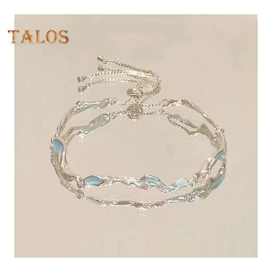 Женский браслет с блестящими кубическими цирконами в форме цветка, регулируемая длина, милый браслет, универсальный модный аксессуар