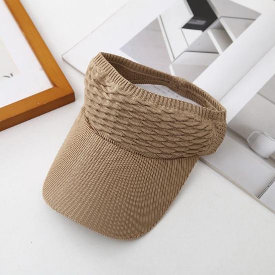 Women Summer Sun Visor Hat Adjustable Empty Top Baseball Cap Elastic Knitted Sports Hat for Tennis Golf Running