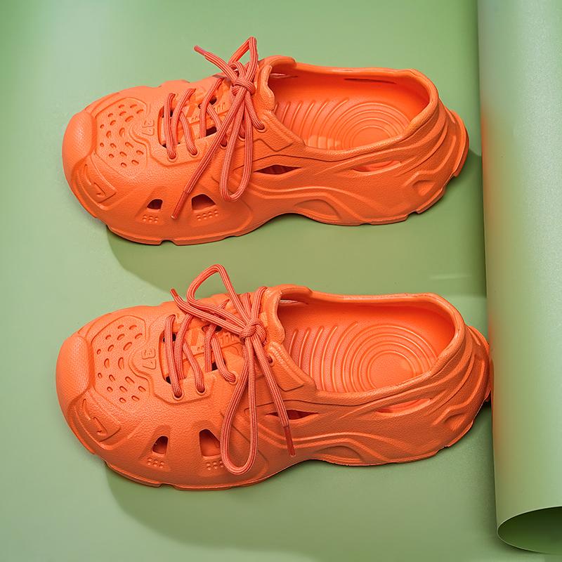 2024 летние новые мужские и женские туфли на высокой эластичной резинке, садовая обувь из ЭВА на толстой подошве, пляжная обувь для дома и улицы, 37-45