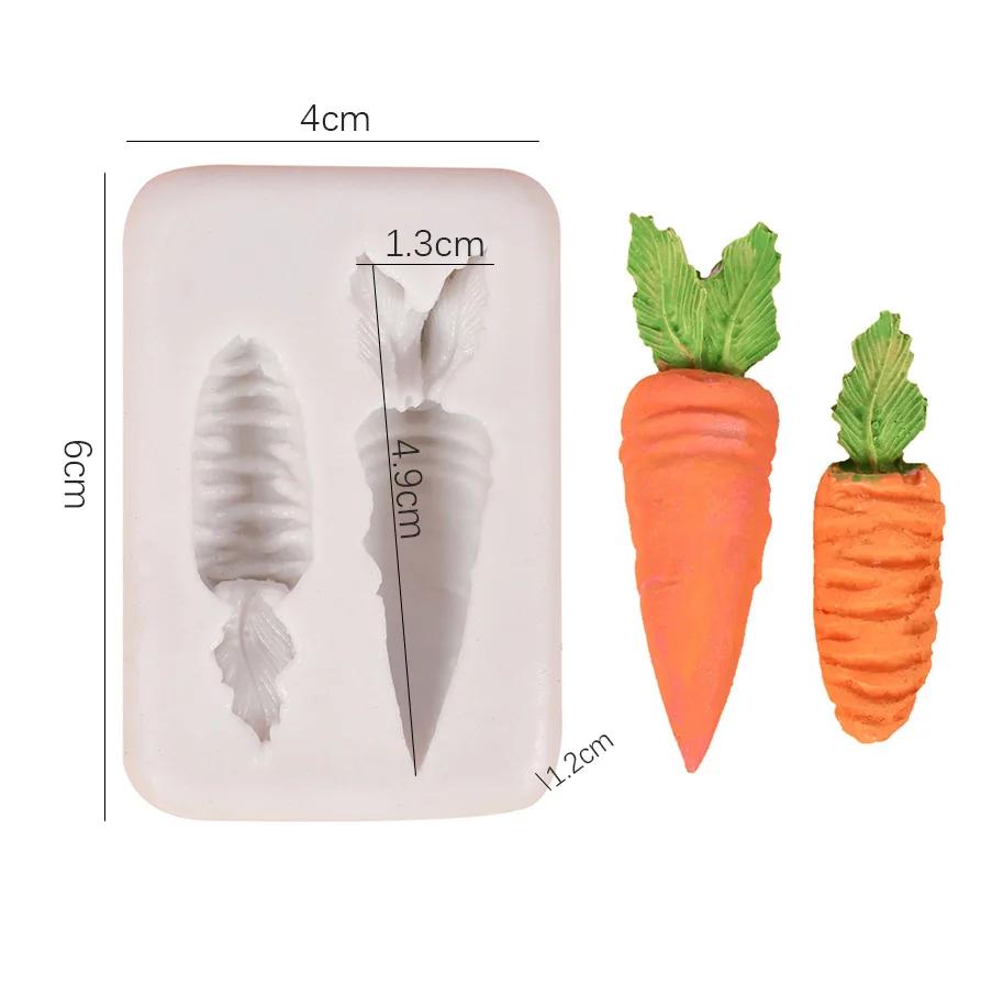 New Easter Rabbit Fondant Silicone Mold Carrot Cake Decorating Tools Chocolate Cookies Baking Mould Egg DIY Clay Epoxy Mold