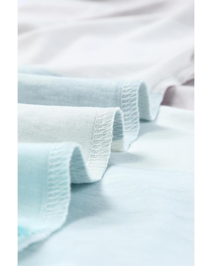 Azura Exchange Green Plus Size Colorblock Pullover Top