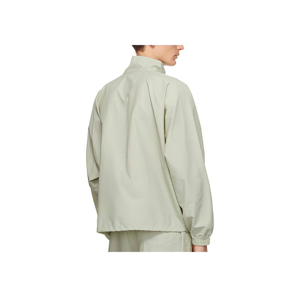 Fear of God Essentials Спортивная куртка с молнией до середины и логотипом на плече, унисекс, цвет шалфей, FOG-FW20-191