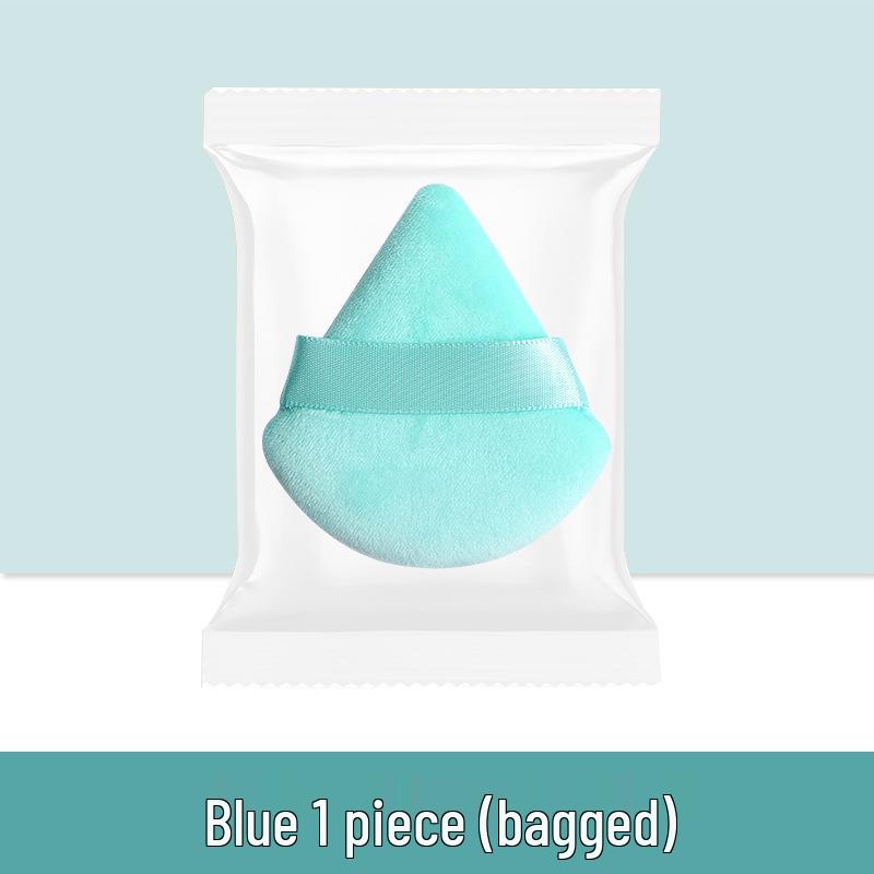 Мини-треугольная пуховка из бархата - Мягкая, высокоплотная губка для нанесения рассыпчатой и компактной пудры