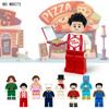 8pcs M8073 City Career Series Police Worker Doll Building Block Character Doll Children's Toys
