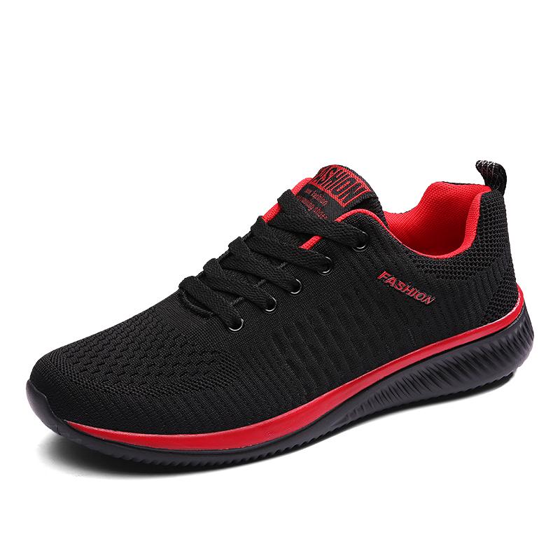 Athletic Shoes for Men Sneakers Black Casual Comfortable Knit Sneakers Breathable Athletic Running Walking Gym Shoes Men