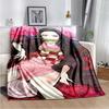 Anime Demon Slayer Kimetsu No Yaiba Fleece Blanket Nezuko Kamado Tanjiro Kamado Soft Bedding Bedspread Sofa Warming Cover