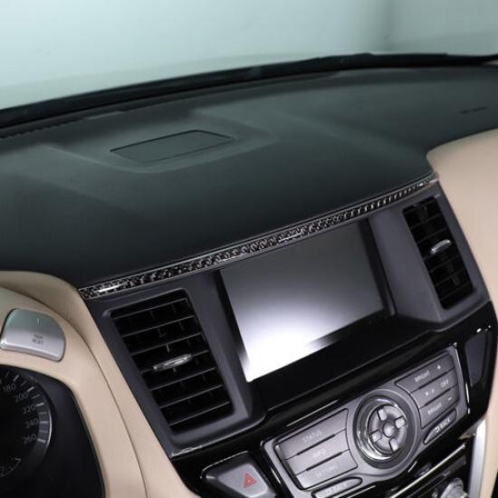 Наклейка-накладка на центральную панель из углеродного волокна для Nissan Pathfinder 13-18