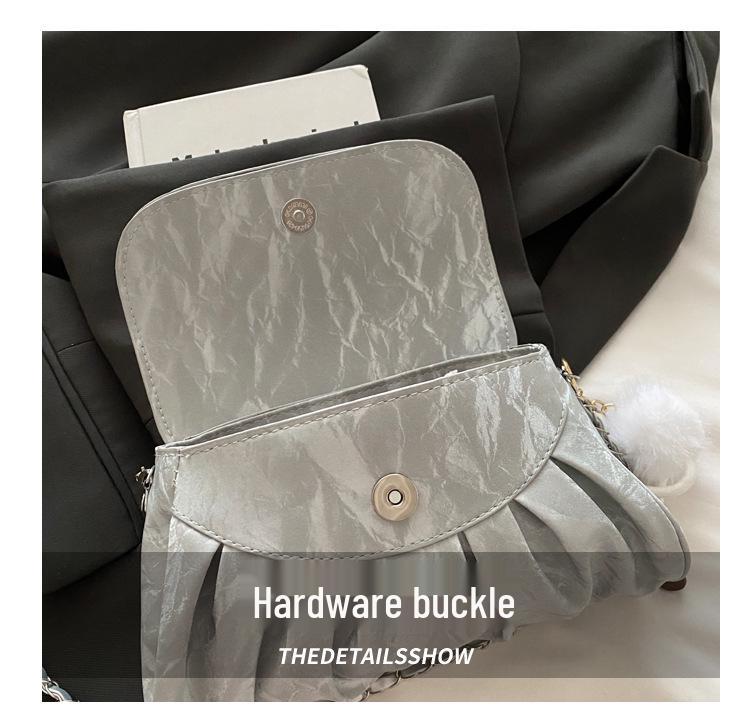 Женская летняя сумка через плечо на цепочке в форме облака, нишевый дизайн, 2025