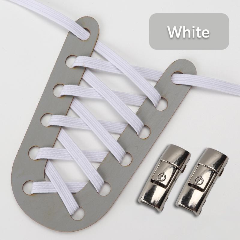 NO.8 Радужные шнурки для кроссовок, новая модернизация, магнитный металлический замок, шнурки без завязок для детей и взрослых, ленивый быстрый шнурок с резиновой лентой, шнурок для обуви