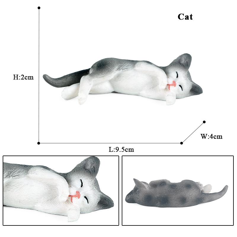 Oenux Cat Model Siamese Devon Rex Sphynx Ragdoll Persian Action Figure Cat Kitty Bobtails Figurine Cute Decoration Kids Toy Gift
