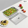 4 Pcs 9l Steam Table Pans With Lids Buffet Chafing Dishes Stainless Steel Food Container For Commercial Or Personal Uses