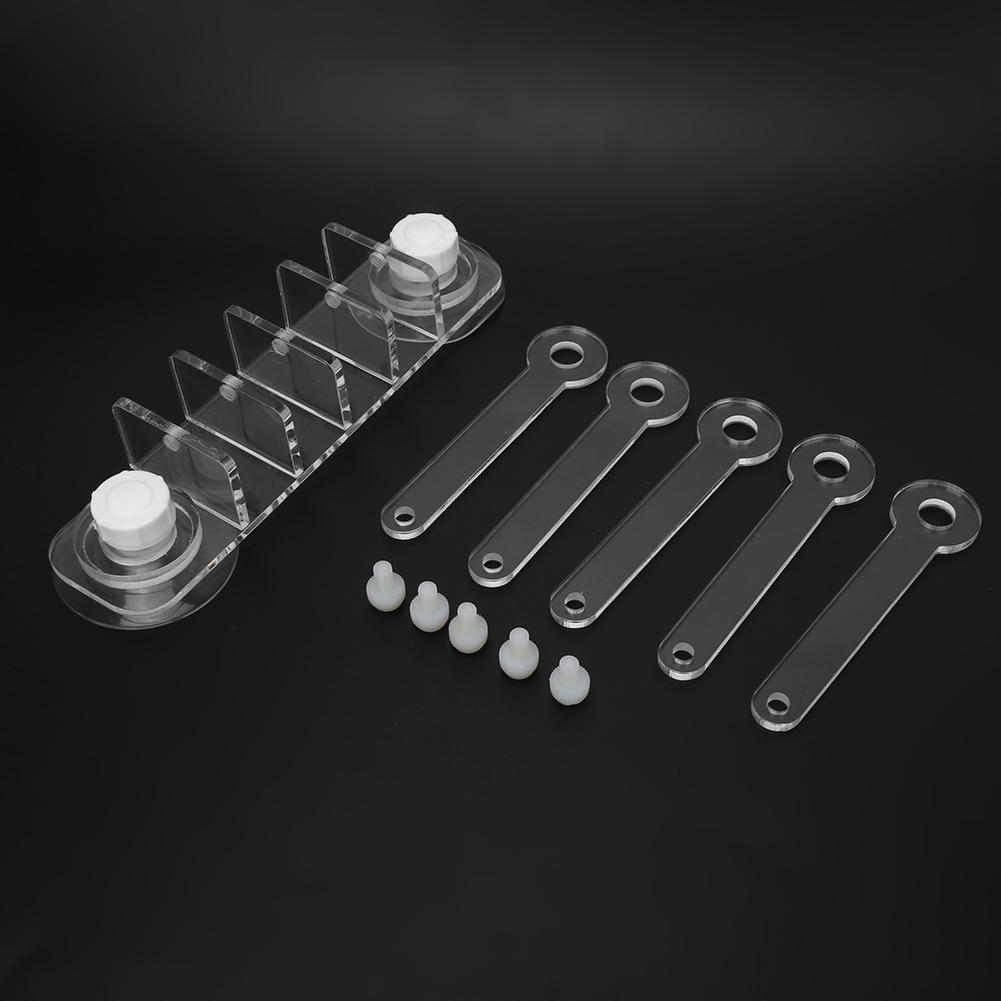 Acrylic Transparent Aquarium Five Claw Life Tree Shape Coral SPS Button 5 Hole Frag Rack Base Fish Accessories