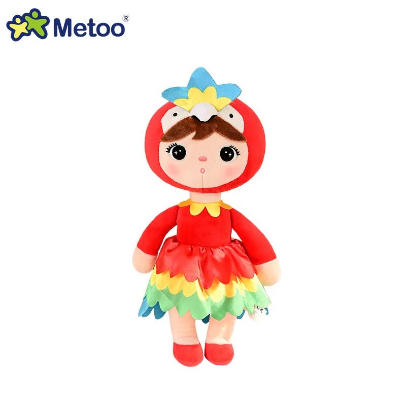Нетоксичная плюшевая кукла Metoo Модная кукла для рейв-вечеринки Розово-черная кукла цвета шаловливой пантеры Попугай Мягкая безопасная кукла для сна Подарки на день рождения