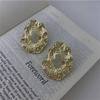 kshmir New European and American geometric irregular earrings ladies unique design exaggerated  hollow metal earrings