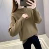 Autumn and Winter Women's Sweater Half High Neck Pullover Knitted Sweater Women's Clothing
