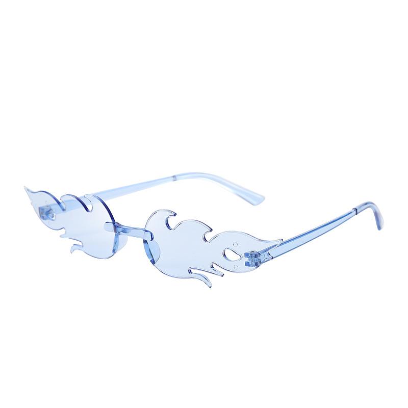 Солнцезащитные очки Flame, персонализированные цветные солнцезащитные очки без оправы для выпускного вечера, интегрированные очки цвета конфет