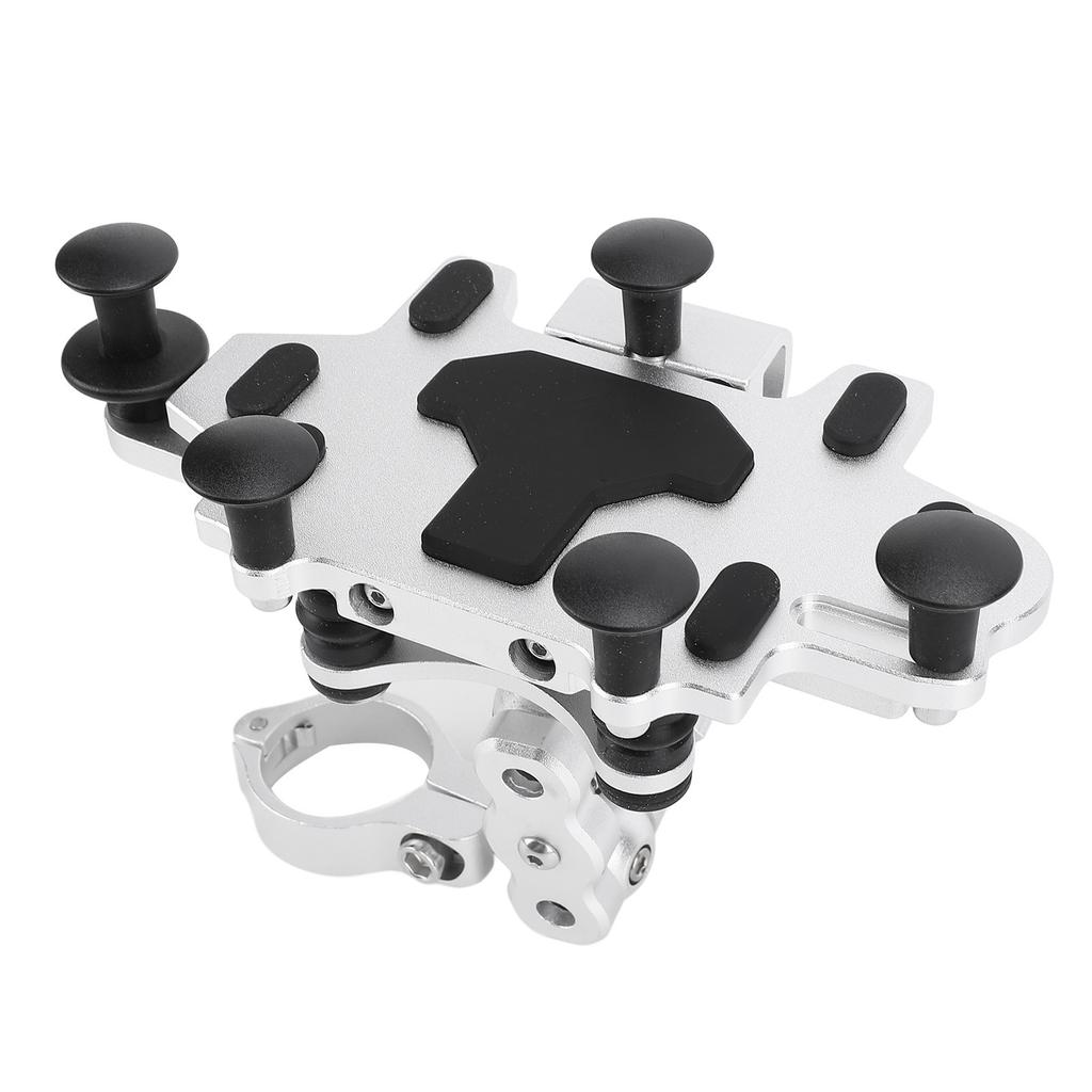 Motorcycle Phone Mount 5 Claw Rotatable Shock Absorbing Silicone Pads Motorcycle Handlebar Phone Holder