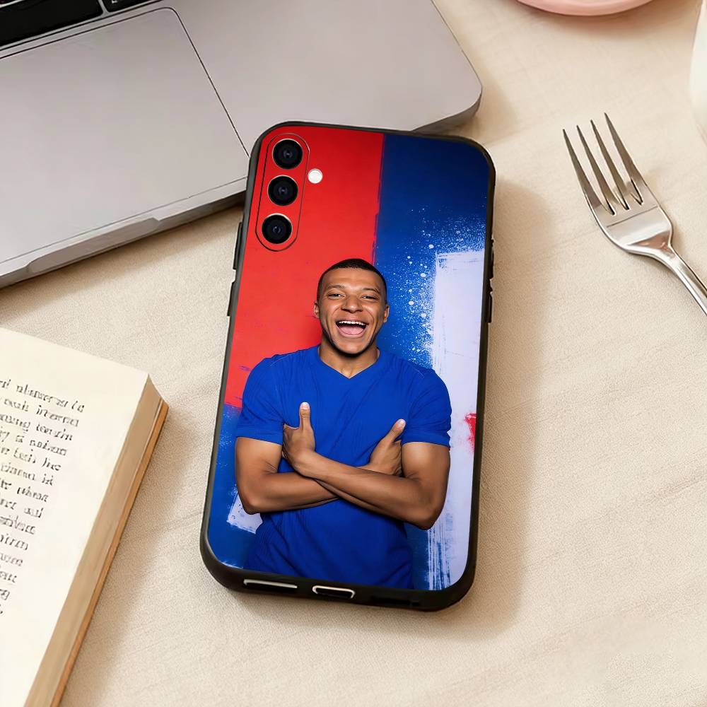 Football Star m -MbappeS-s Phone Case For Samsung Galaxy A73,A72,A71,A70,A53,A52,A51,Soft Silicone Black Cover