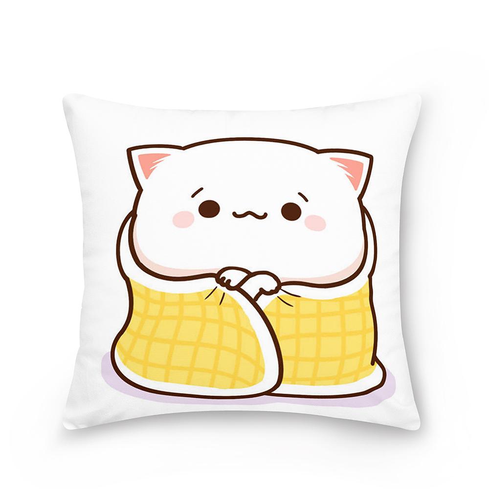 Домашняя персиковая подушка с изображением кота, наволочка, наволочка для дивана, автомобиля, рождественское украшение, наволочка для спальни, гостиной