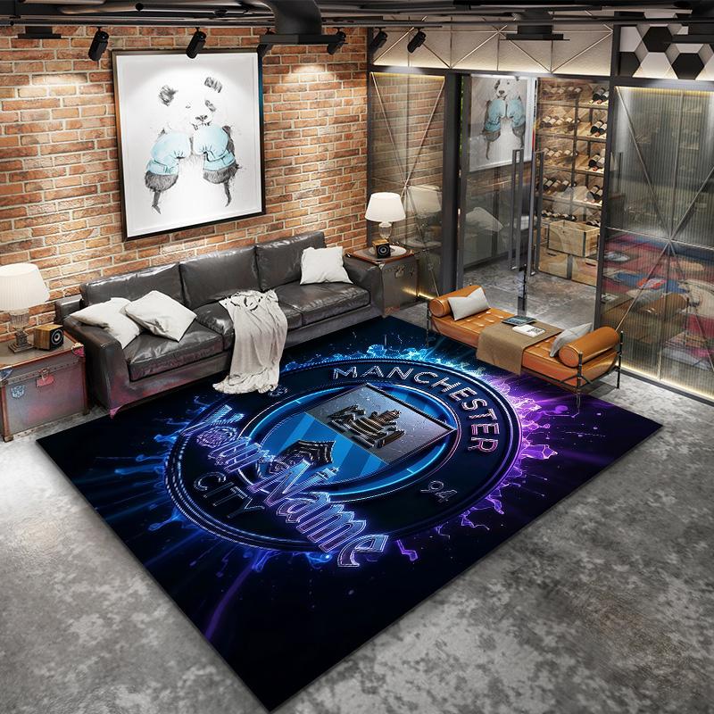 Manchester City F Custom Name Carpet Rug For Living Room Bedroom Home Sofa Decoration Kids Play Nonslip Floor Mat