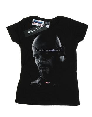 Женская/женская хлопковая футболка Avengers Endgame Avenge The Fallen Nick Fury