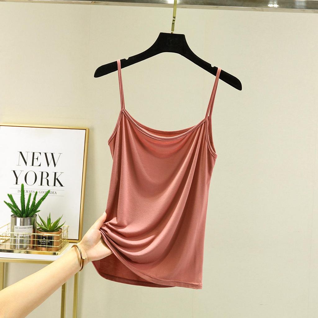 Женская летняя майка-топ без рукавов из модала - Сексуальный топ с круглым вырезом