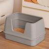 Large Semi-Enclosed Cat Litter Box, Foldable & Thickened Anti-Leak Litter Tray with High Sides, Splash-Proof Cat Toilet Pet Supplies