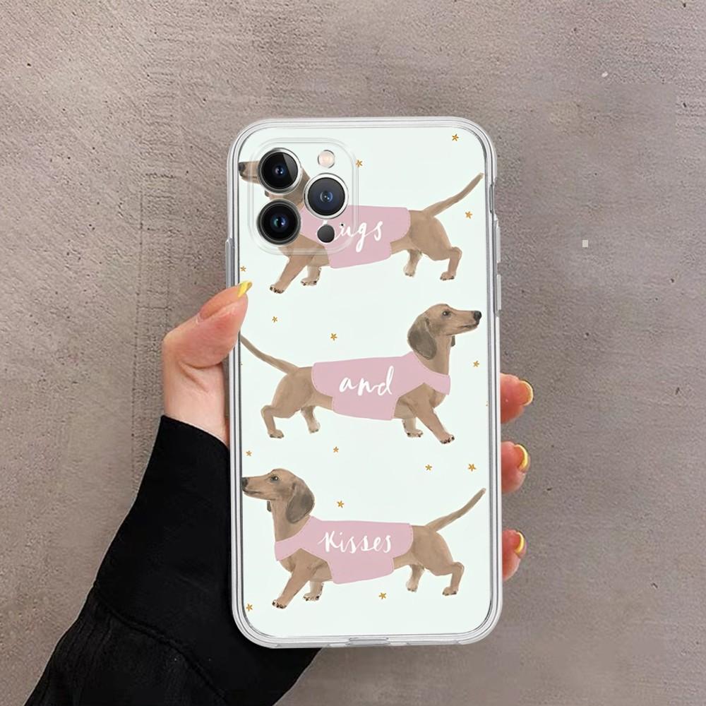 Чехол для телефона с таксой Для iPhone 14 11 12 13 Mini Pro XS Max Чехол 6 7 8 Plus X XR SE 2020 Funda Shell