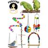 Набор игрушек Mega Swing из 6 штук для волнистых попугаев и птиц их размеров