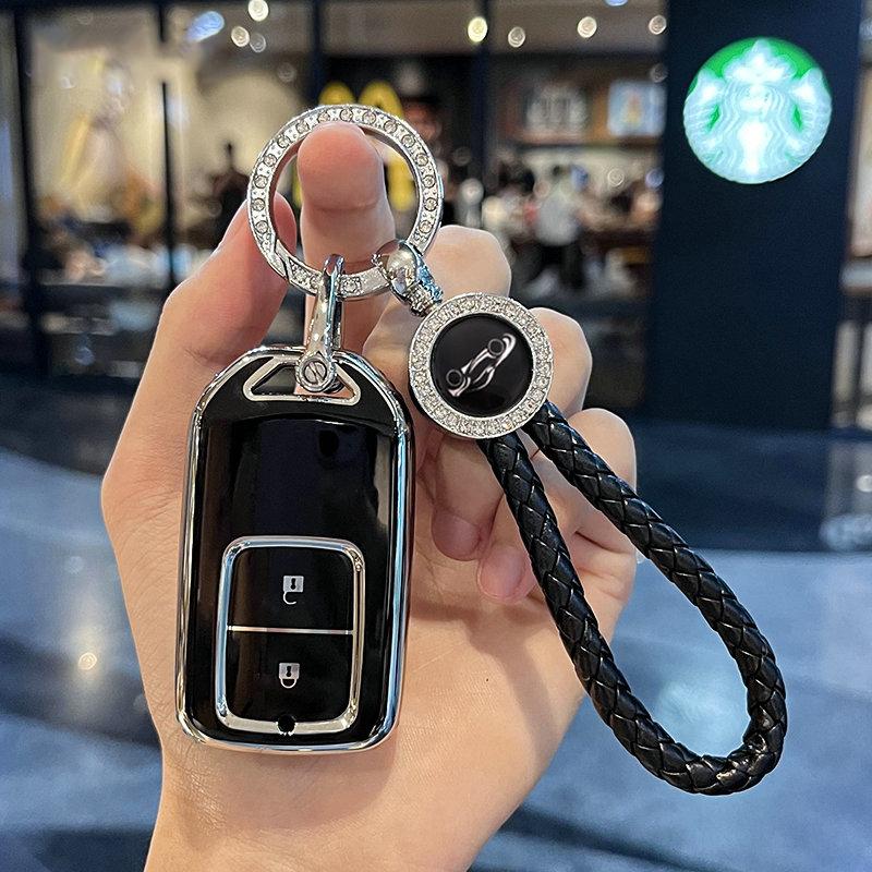 Чехол-брелок из ТПУ для автомобильного ключа Honda Fit Lucky Vezel City Civic Jazz Brv Br-V Hrv Hr-V Shuttle Gp8 19Crv Jade Fit Freed Odyssey
