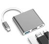 Adapter, 3-In-1, Usb Type C, To Hdmi, Space Grey, Co2
