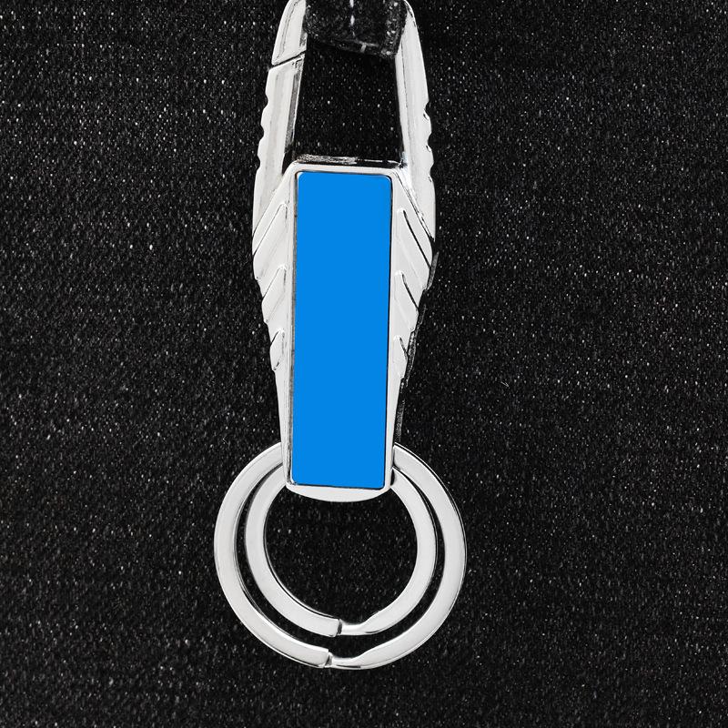 Custom Logo Name Metal Waist Hanging Keyring Laser Inscription Men Women Key Chain Ring Creative Personalized Keychain Gift