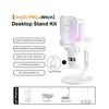 COMICA Uni Pro Wireless PC Condenser Microphone 2.4G 48kHz 24bit RGB Lighting Monitoring Desktop Stand White