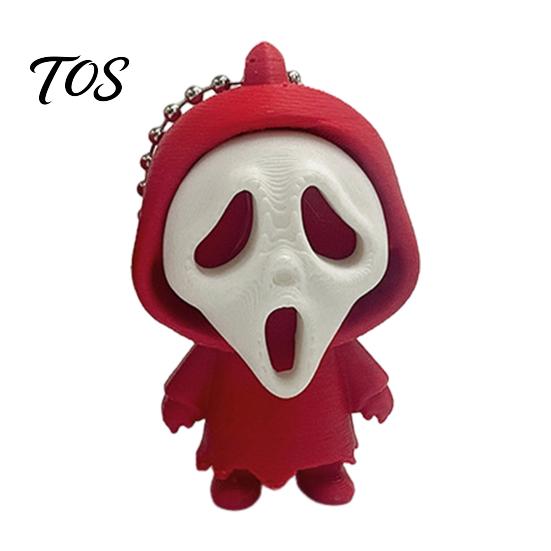 Decorative Skeleton Accessory Mini Screaming Keychain Pendant, 3D Printed Halloween Schoolbag Purse Bag Charm Hanging Decor, Backpack Accessories