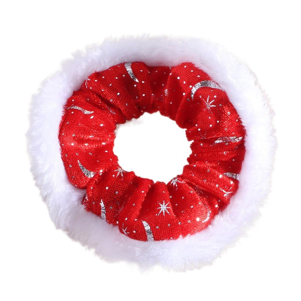 Velvet Plush Christmas Hair Rope High Elasticity Women Hair Ring  Hair Accessories