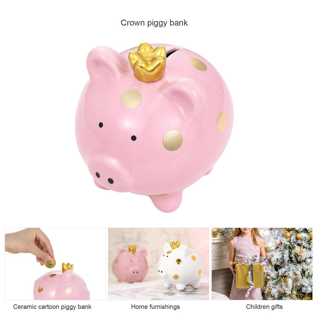 Tooarts Корона Копилка Керамическая Копилка Мультфильм Пятнистая Свинья Товары для дома Ремесла Семья