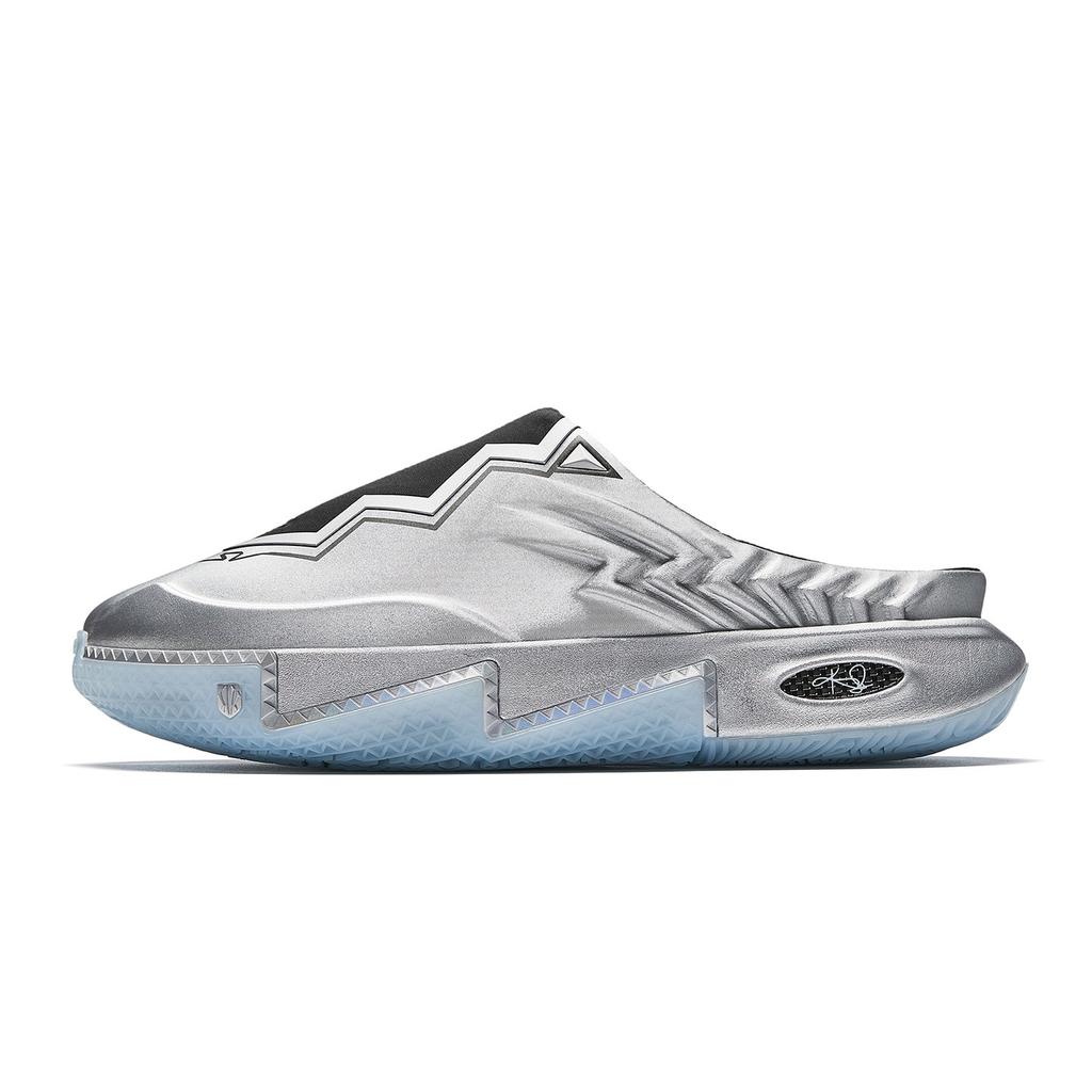 Anta KAI 2 Slide Lightweight Stylish High-Value Basketball Sports Half-Slippers Men Footwear Silver Black 112541801SR-1