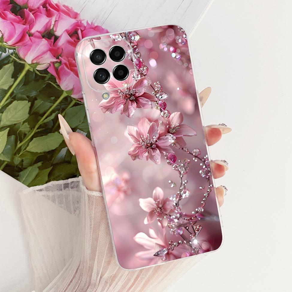 Clear For Samsung M53 5G Case Luxury Fashion Butterfly Funny Cute Painted Cover For Samsung Galaxy M53 5G SM-M536B Casing